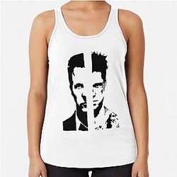 Fight Club - The Face of Tyler Durden Racerback Tank Top