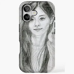 Realistic Tzuyu Drawing Art - Tzu yu Graphite Pencil iPhone Case