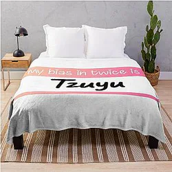 My Bias in TWICE Is Tzuyu Throw Blanket