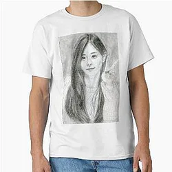 Realistic Tzuyu Drawing Graphite Pencil Classic T-Shirt