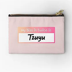 My Bias in TWICE is Tzuyu Zipper Pouch