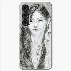 Realistic Tzuyu Drawing with Graphite Pencil on Samsung Galaxy Soft Case