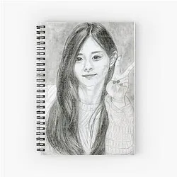 Realistic Tzuyu Drawing Art Tzuyu Graphite Pencil Spiral Notebook