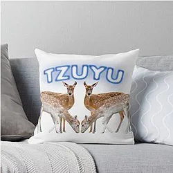 Twice Deer Throw Pillow