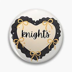 UCF Knights Coquette Bow Heart Pin