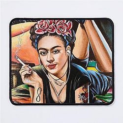 Frida Kahlo as Uma Thurman Pulp Fiction Artwork Mouse Pad