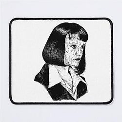 Poor Uma Thurman Black Transparent Mouse Pad