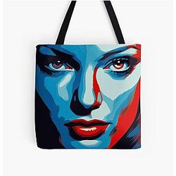 Uma Thurman Fierce Elegance All Over Tote Bag