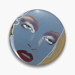 Uma Thurman inspired line portrait Pin