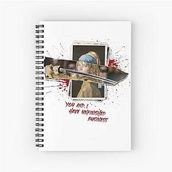 Girl with a Pearl Earring Uma Thurman the Bride Kill Bill Art and Cinema Spiral Notebook