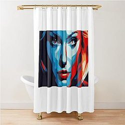 Uma Thurman Fierce Shower Curtain