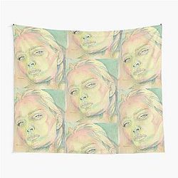 Blonde Beauty, Uma Thurman Type. Modern Portrait Woman Tapestry
