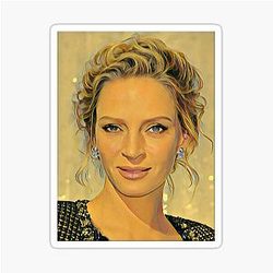 Uma Thurman Portrait Sticker