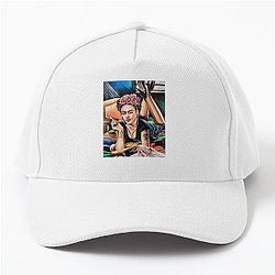 Frida Kahlo as Uma Thurman Pulp Fiction Artwork Baseball Cap