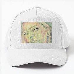 Blonde Beauty Uma Thurman Style Modern Portrait of a Woman in Baseball Cap
