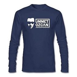 Tommy Men's Ozcan Long Sleeve Cotton T Shirt Royal Blue