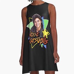 Uncle Jesse Katsopolis Full House 90s Tribute A-Line Dress