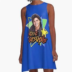 Uncle Jesse Katsopolis Full House 90s Tribute A-Line Dress