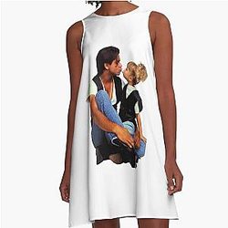 Uncle Jesse Michelle Tanner kiss Full House A-Line Dress