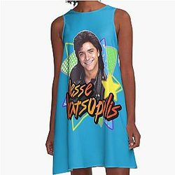 Uncle Jesse Katsopolis Full House 90s Tribute A Line Dress