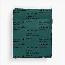 Use the right amount, not the white cover. Uncle Roger Nigel Ng Duvet