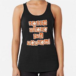 Uncle Roger says Hello niece nephew Racerback Tank Top