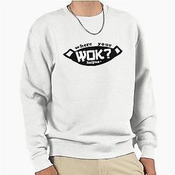 Uncle Roger asks you to cook egg fried rice at Where Your Wok - light colours Pullover Sweatshirt