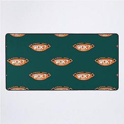 Uncle Roger asks you, Where is Your Wok - Orange Desk Mat