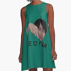 Uncle Roger uses a-line dress