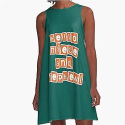 Uncle Roger says Hello niece and nephew A Line Dress