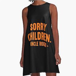 Sorry Children Uncle Roger A Line Dress