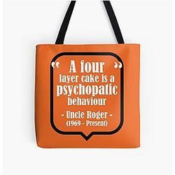Uncle Roger - Four Layer Cake is a Psychopathic Behaviour All Over Print Tote Bag