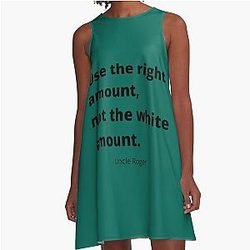 Use the right amount, not the wrong amount. A-Line Dress - Uncle Roger - Nigel Ng