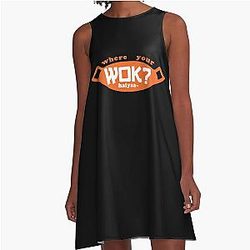 Uncle Roger asks you, Where Is Your Wok - Orange A-Line Dress
