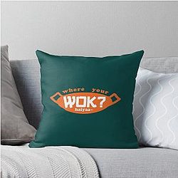 Uncle Roger, Where's Your Wok - Orange Throw Pillow