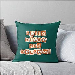 Uncle Roger says hello niece and nephew throw pillow