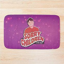 Naughty Uncle Roger says sorry children Bath Mat