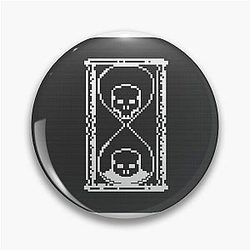 Pixel Art Unus Annus Hourglass Pin