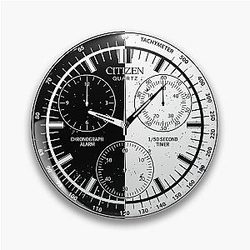 Unus Annus - Black and White Pin