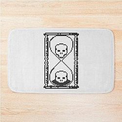 Pixel Art Hourglass Bath Mat