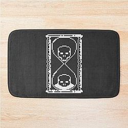 Pixel Art Hourglass Bath Mat