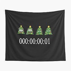 Unus Annus The End Timer, happy christmas, half momento, countdown Tapestry