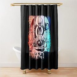 Camp Usannus Split Shower Curtain