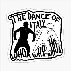 The Dance of Italy Unus Annus Sticker