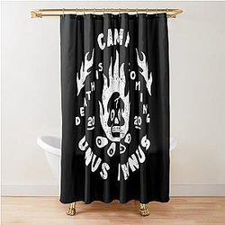 Camp Unus Annus Fire Skull Design Shower Curtain