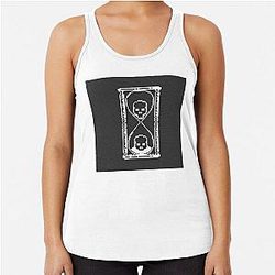 Pixel Art Unus Annus Hourglass Racerback Tank Top