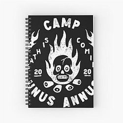 Camp Unus Annus Fire Skull Design Notebook