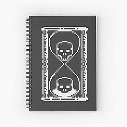 Pixel Art Hourglass Spiral Notebook