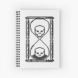 Pixel Art Unus Annus Hourglass Spiral Notebook