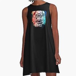 Camp Annus Split A-Line Dress